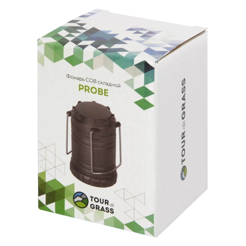 Фонарь «Probe» складной COB, для активного отдыха, серый
