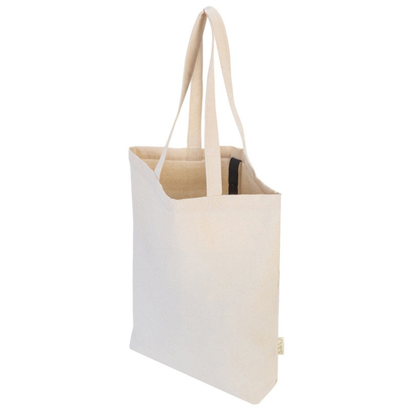 Сумка Fixy из переработанного хлопка с фиксирующей эластичной лентой, натуральный