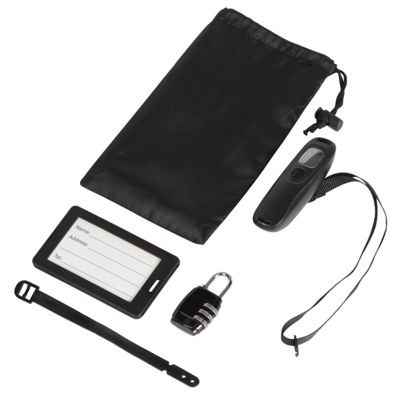 Набор для путешествия: весы, замок, бирка "World"