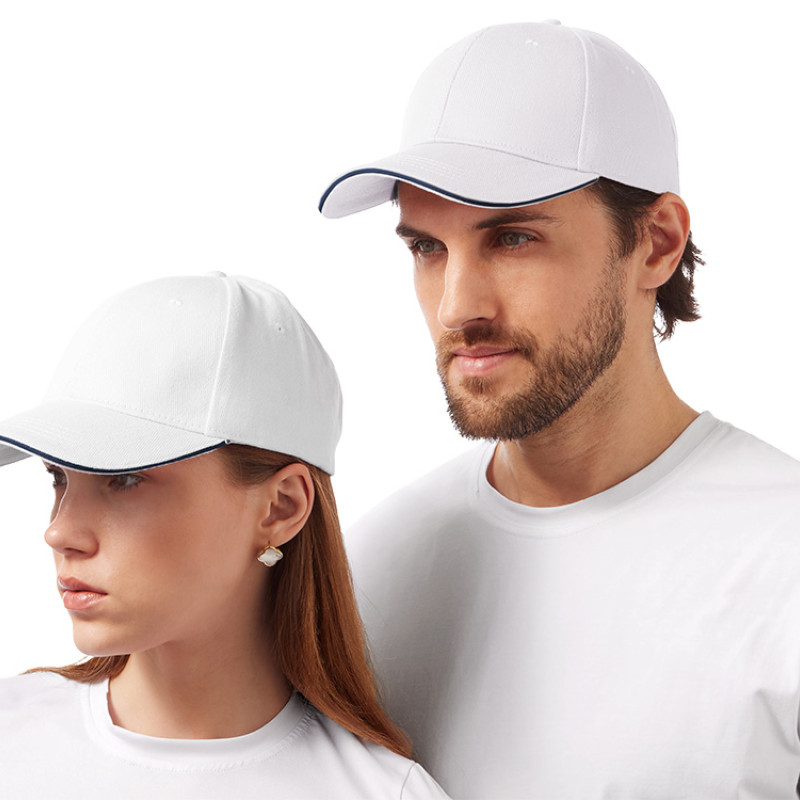 Бейсболка «Cancun», белый/темно-синий