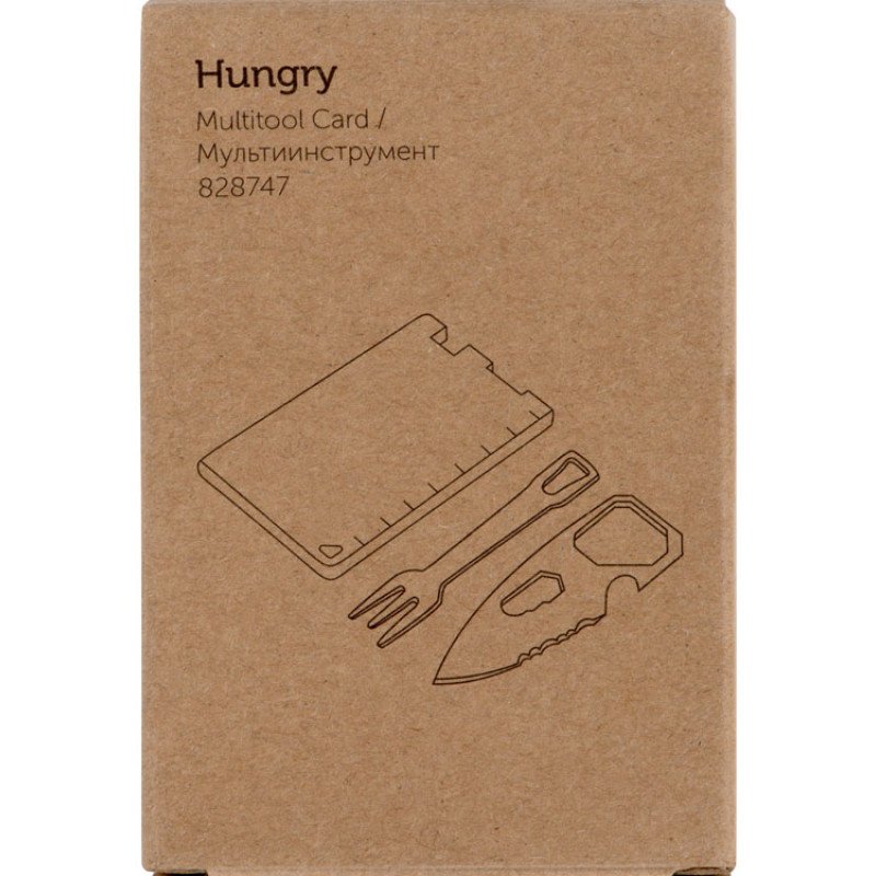 Мультиинструмент с ножом и вилкой "Hungry", черный