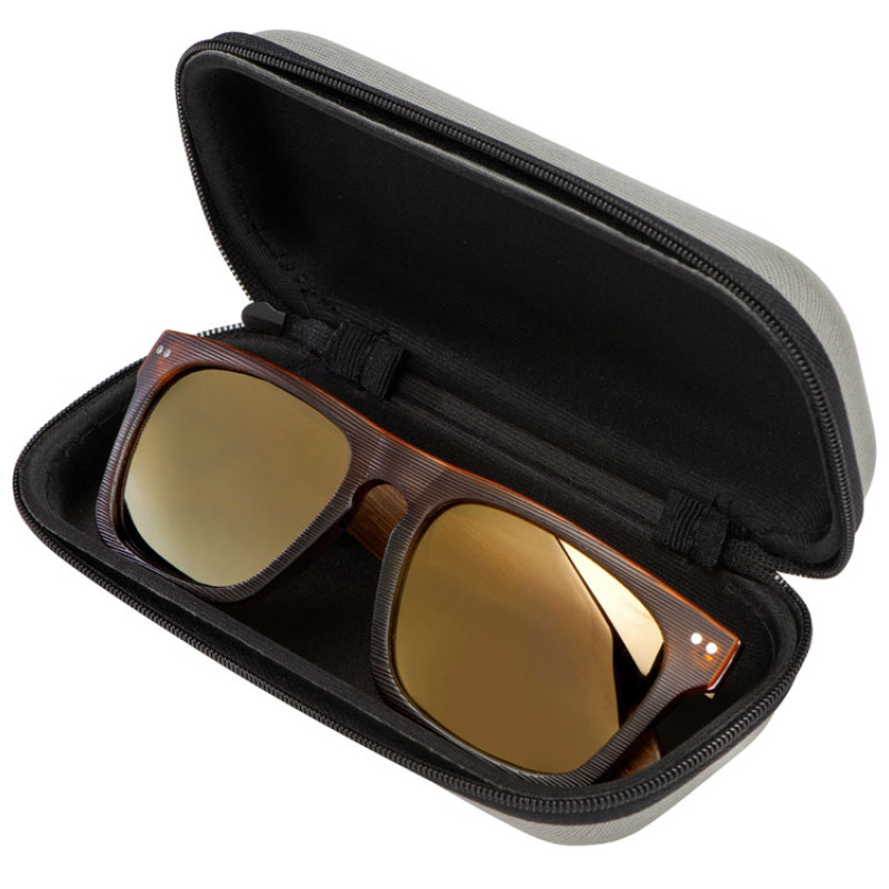 Очки из бамбука с зеркальными линзами "Rockwood mirror", коричневый