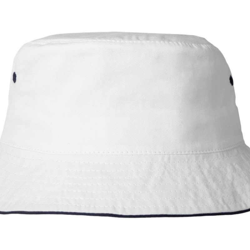 Панама с контрастной окантовкой , белый/темно-синий