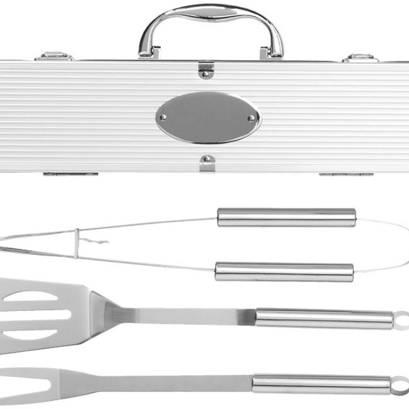 Набор для барбекю в кейсе: лопатка, щипцы, вилка "Salvy"