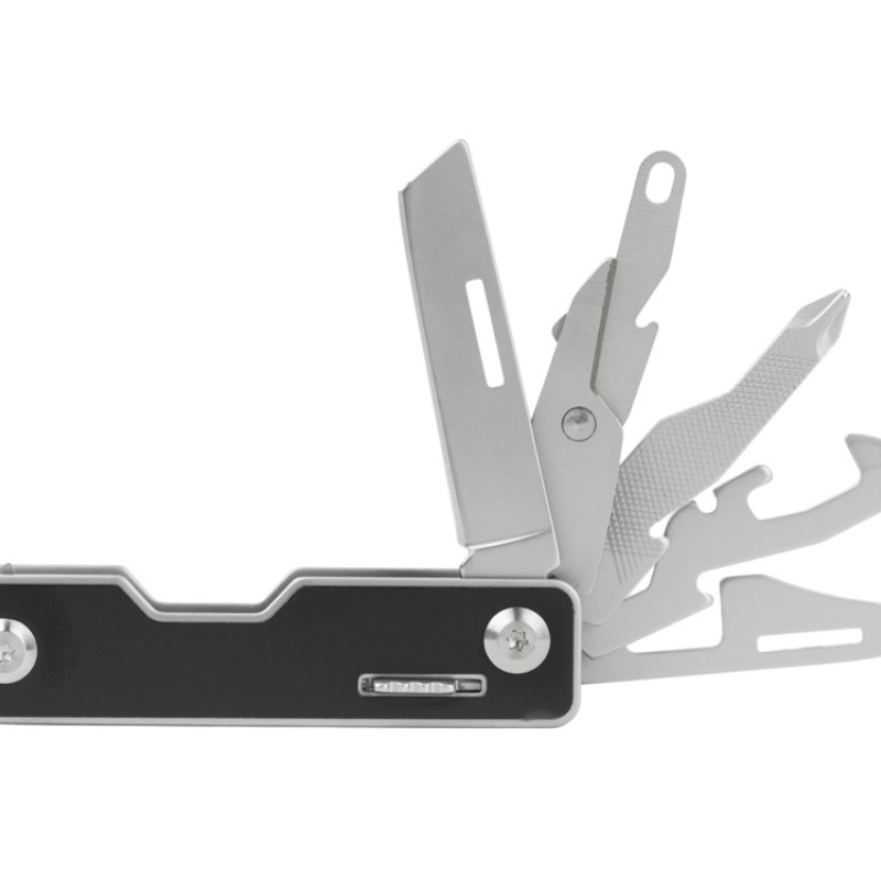 Мультитул-складной Canto 10-в-1 с защитным фиксатором, серебристый/черный