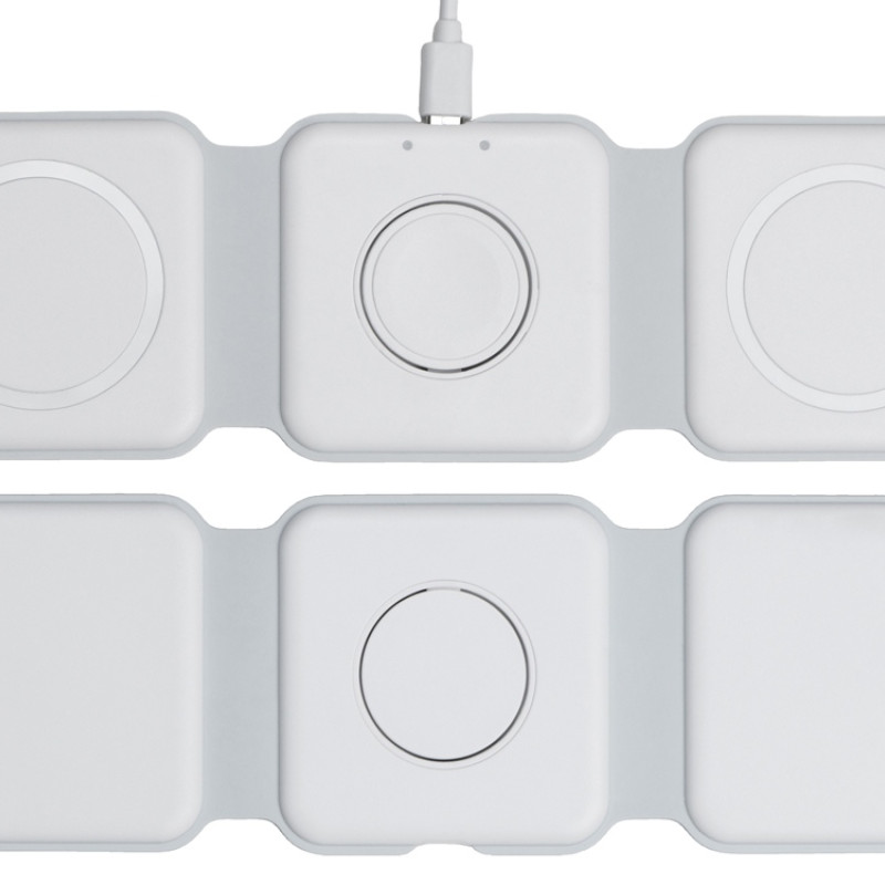 Беспроводное зарядное устройство 3-в-1 «Road», 15 Вт, белый