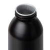Алюминиевая бутылка для воды с ручкой "Plain Alu", 650 мл, черный