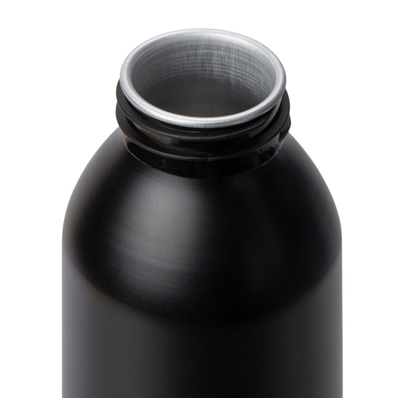 Алюминиевая бутылка для воды с ручкой "Plain Alu", 650 мл, черный