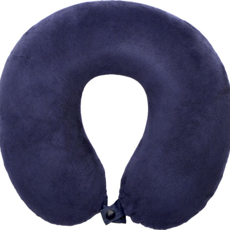 Подушка Basic из микрофибры с эффектом памяти U-shape, синий