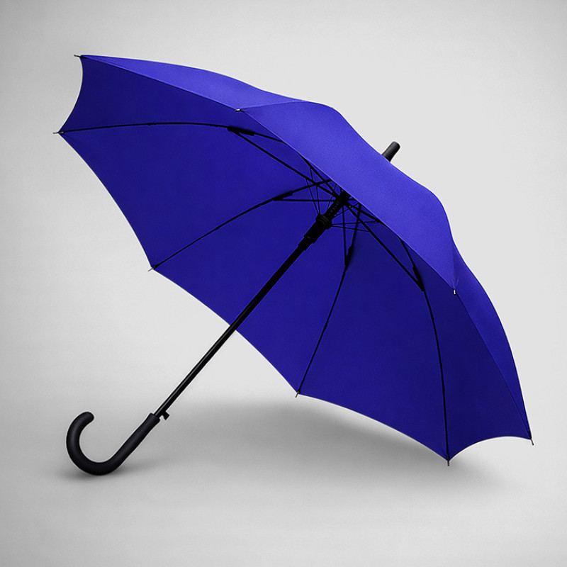 Зонт-трость полуавтомат Wetty с проявляющимся рисунком, синий