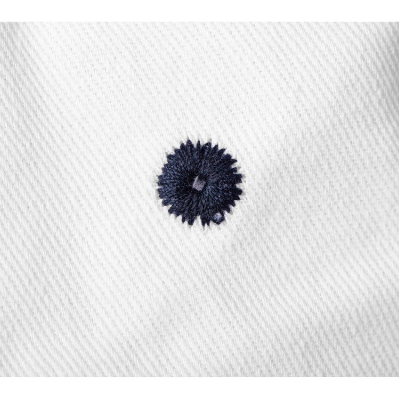 Панама с контрастной окантовкой , белый/темно-синий