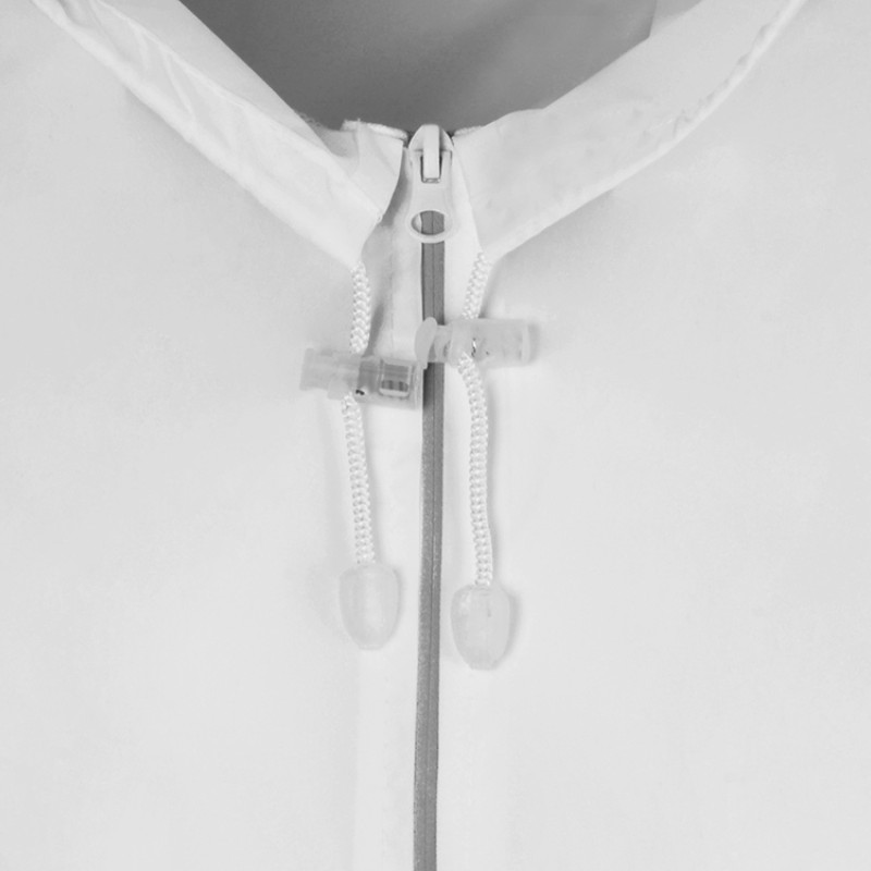 Короткий дождевик "Tornado" со светоотражающими элементами, белый