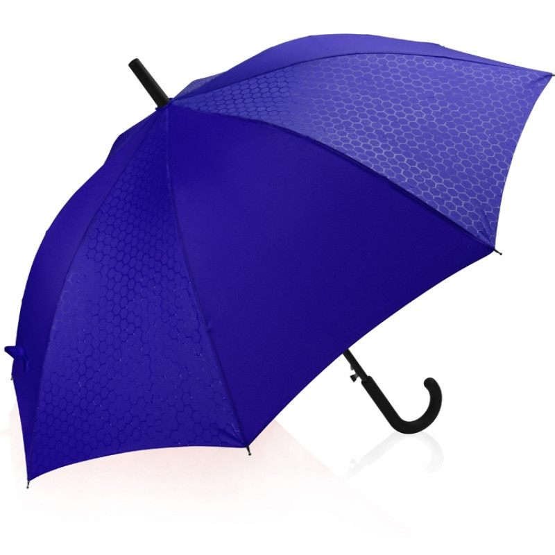 Зонт-трость полуавтомат Wetty с проявляющимся рисунком, синий