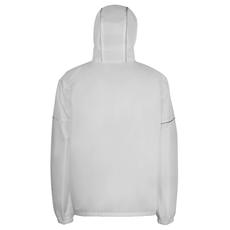 Короткий дождевик "Tornado" со светоотражающими элементами, белый