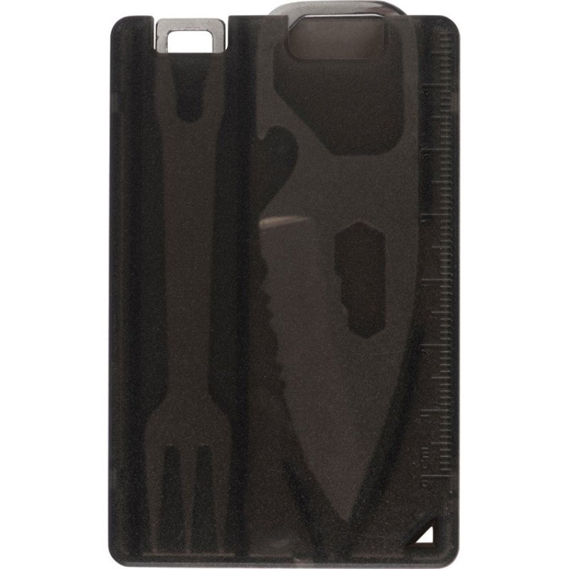 Мультиинструмент с ножом и вилкой "Hungry", черный