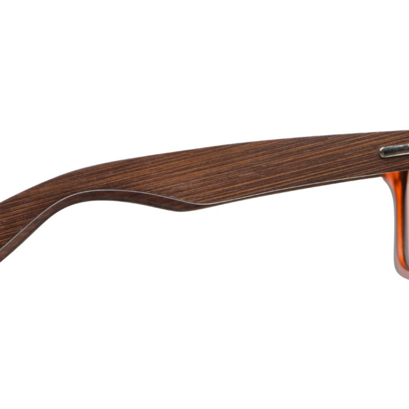 Очки из бамбука с зеркальными линзами "Rockwood mirror", коричневый