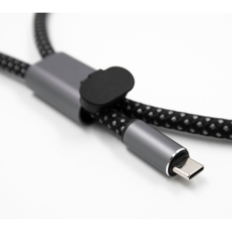 Ремешок-держатель для телефона с зарядным кабелем USB-C - USB-C «Lany Wristband Charge Eco», серый