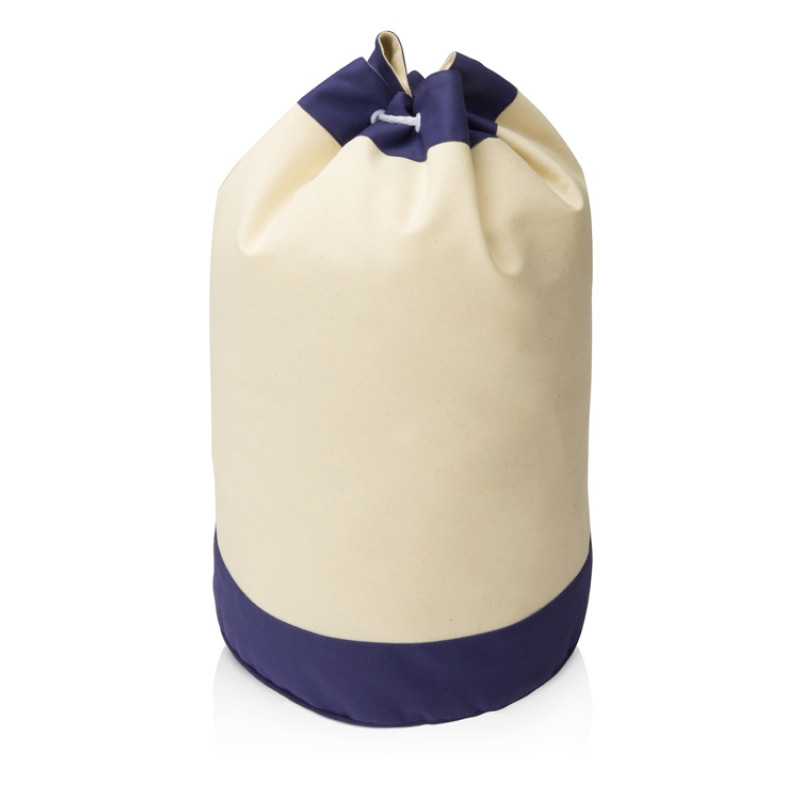 Рюкзак-мешок «Indiana» хлопковый, 180гр, натуральны/синий