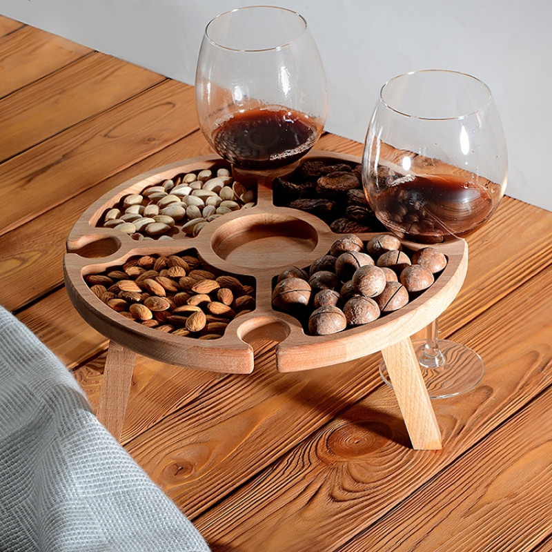 Деревянный столик на складных ножках "Outside party"