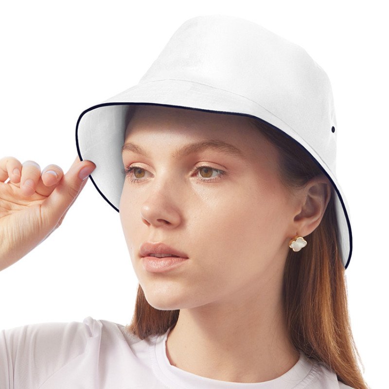 Панама с контрастной окантовкой , белый/темно-синий