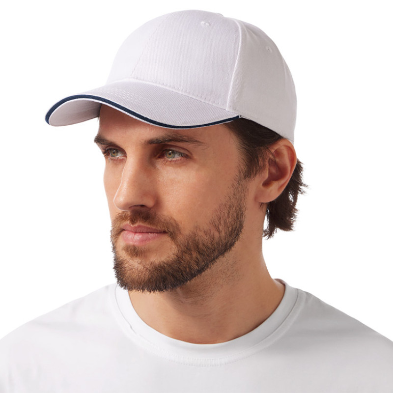 Бейсболка «Cancun», белый/темно-синий