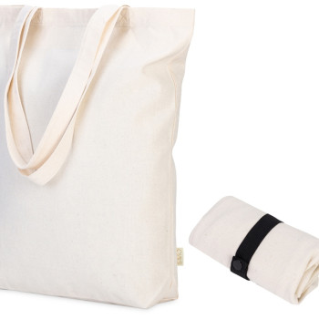 Сумка Fixy из переработанного хлопка с фиксирующей эластичной лентой, натуральный