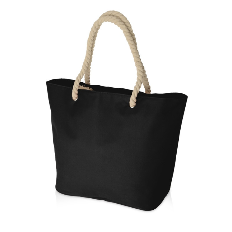 Сумка «Seaside» для шопинга и пляжа с широким дном, черный