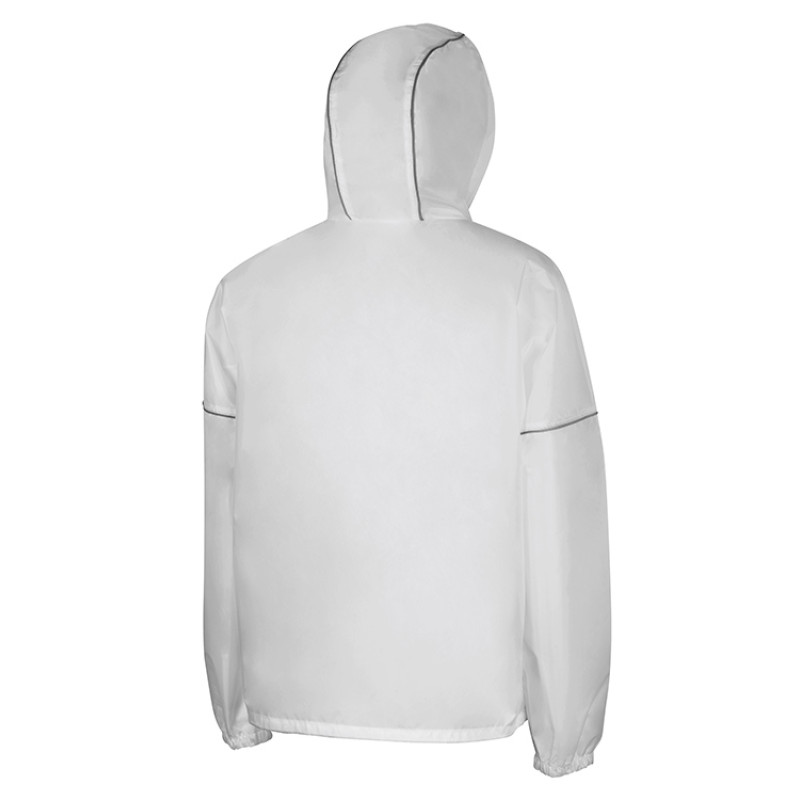 Короткий дождевик "Tornado" со светоотражающими элементами, белый