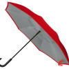 Зонт-трость наоборот Inversa, полуавтомат, красный/серый