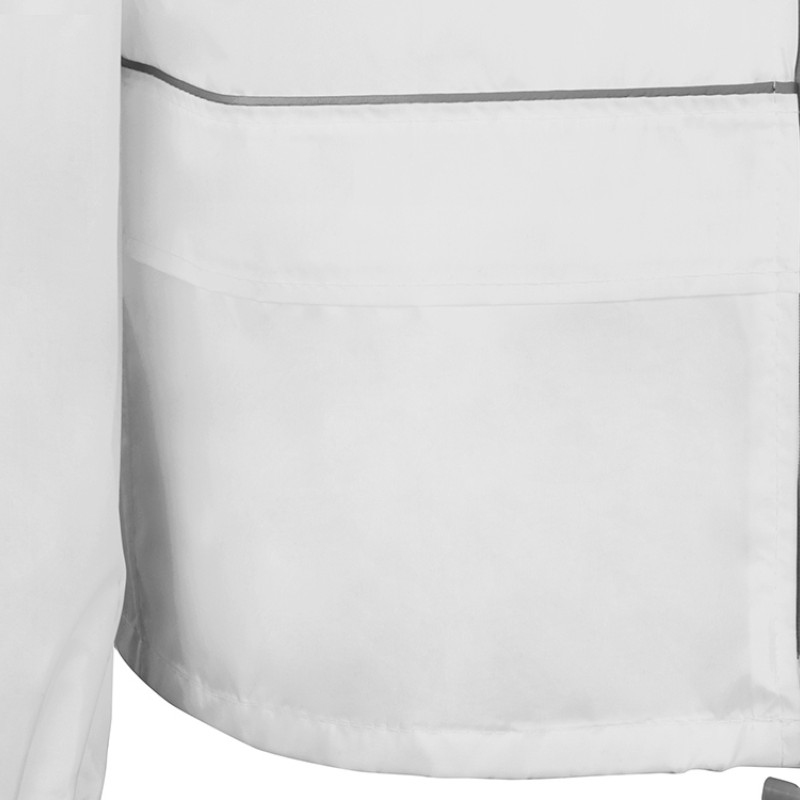 Короткий дождевик "Tornado" со светоотражающими элементами, белый