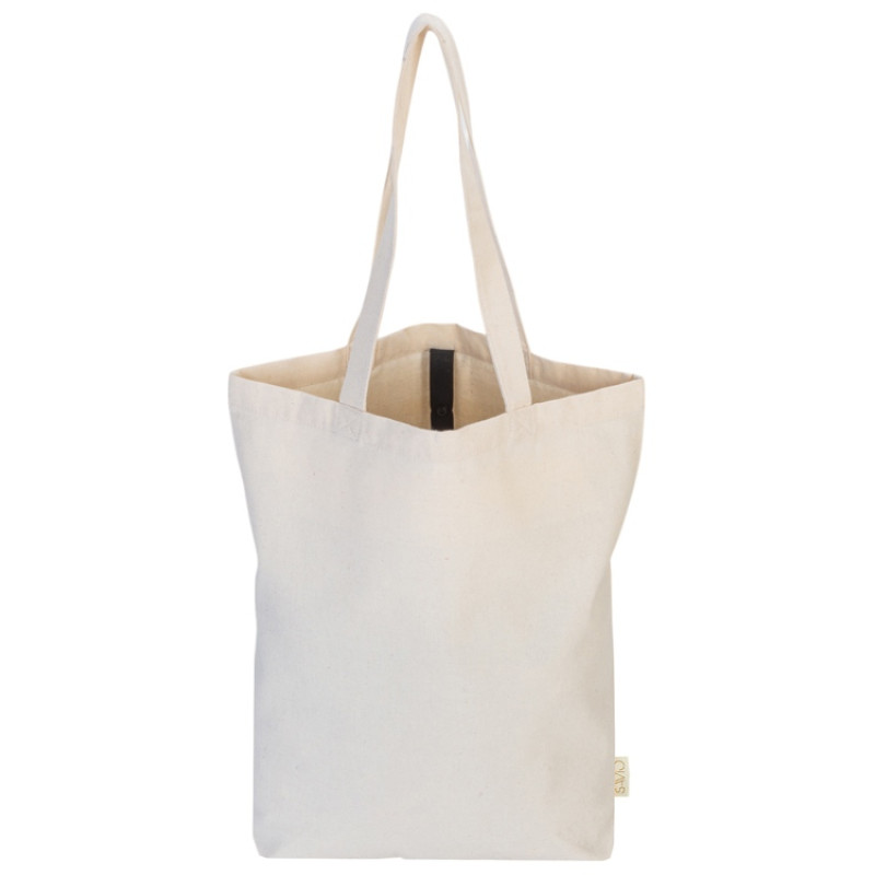 Сумка Fixy из переработанного хлопка с фиксирующей эластичной лентой, натуральный