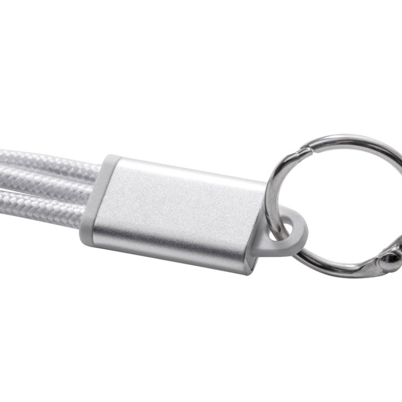 Кабель для зарядки «Tres» с брелоком, серый