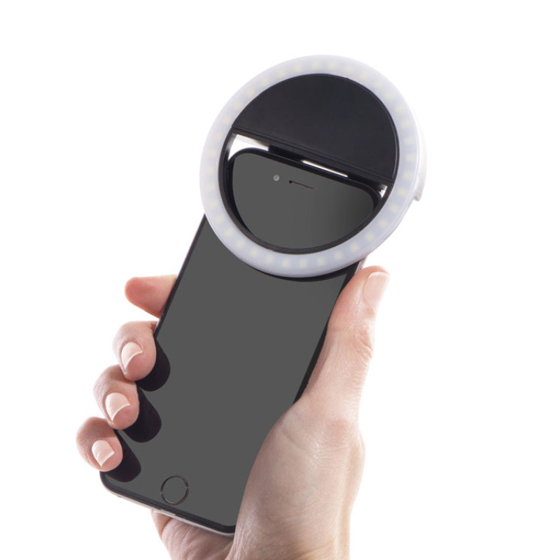 Световое кольцо для селфи "Glitter", черный