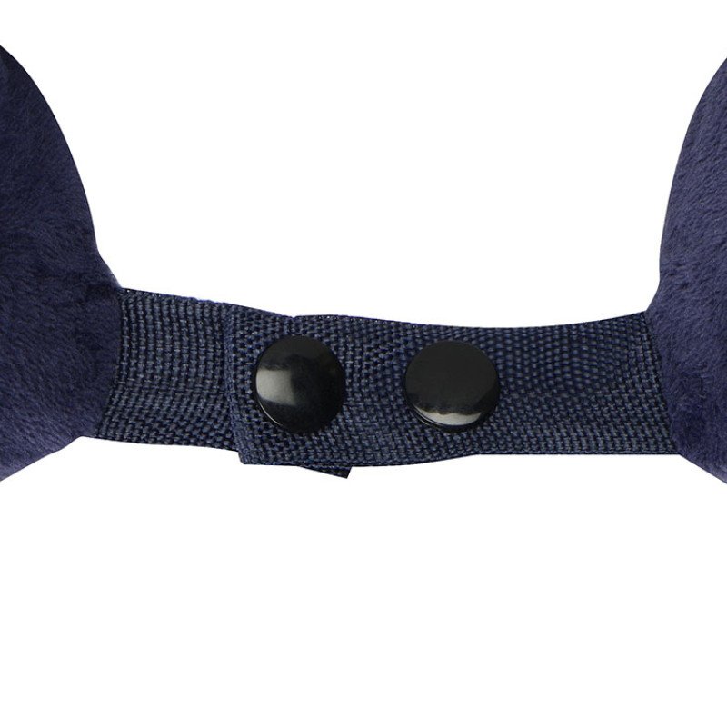 Подушка Basic из микрофибры с эффектом памяти U-shape, синий