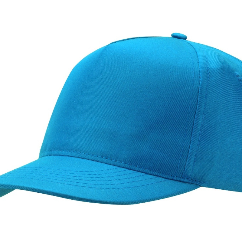 Бейсболка "Poly" 5-ти панельная 120 гр, голубой