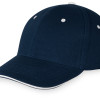 Бейсболка "New Castle" 6-ти панельная, т синий/белый