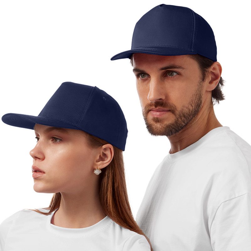 Бейсболка "Mix" 5-ти панельная 180 гр, темно-синий