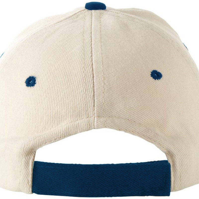 Бейсболка "New Castle" 6-ти панельная, натуральный/синий
