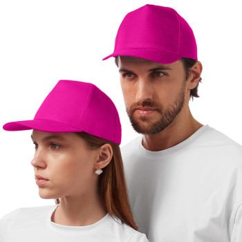 Бейсболка "Poly" 5-ти панельная 120гр, фуксия