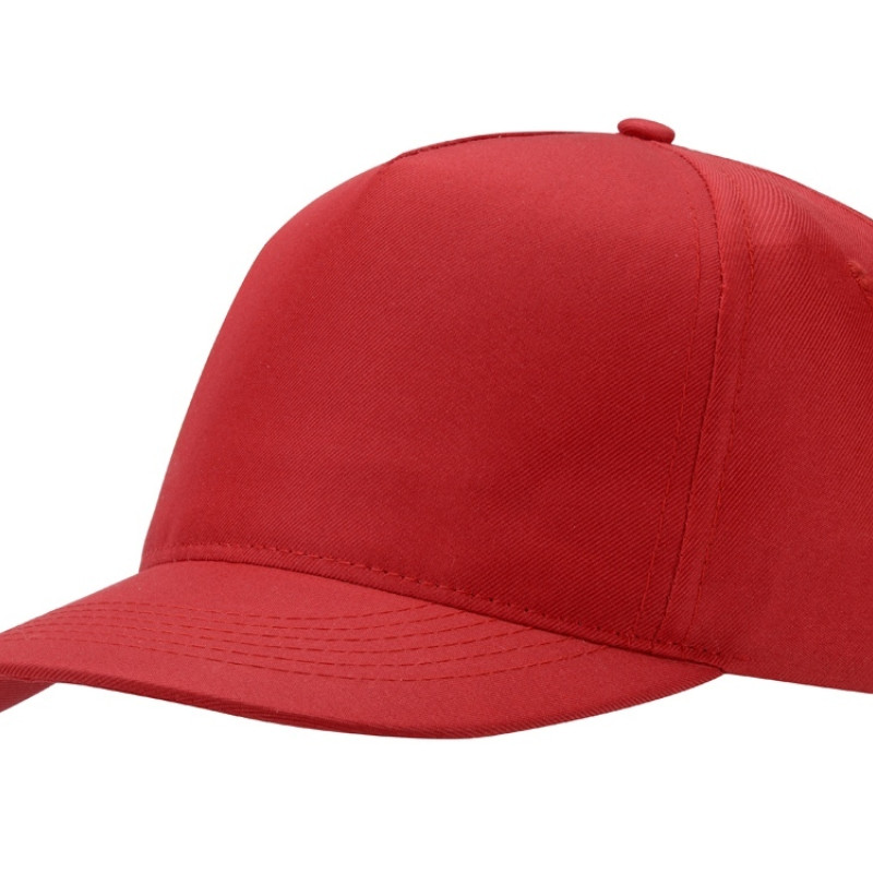 Бейсболка "Poly" 5-ти панельная 120 гр, красный