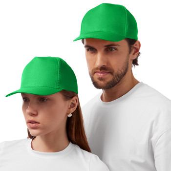 Бейсболка "Poly" 5-ти панельная 120 гр, зеленый