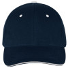 Бейсболка "New Castle" 6-ти панельная, т синий/белый