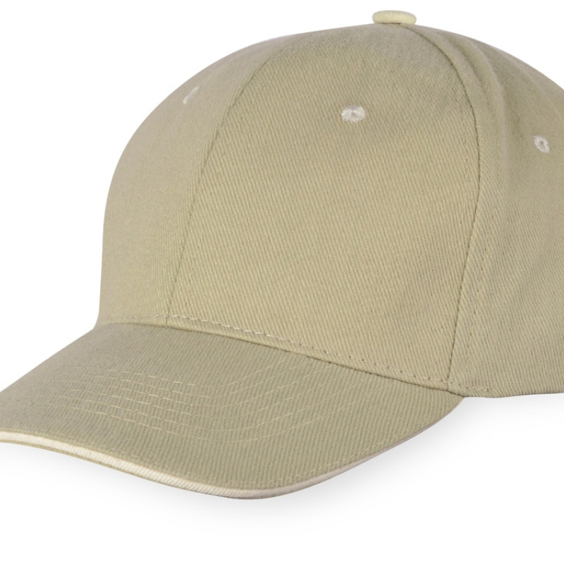 Бейсболка "New Castle F" 6-ти панельная, оливковый/натуральный