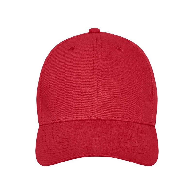 Бейсболка Дэвис, 6 панелей, красный