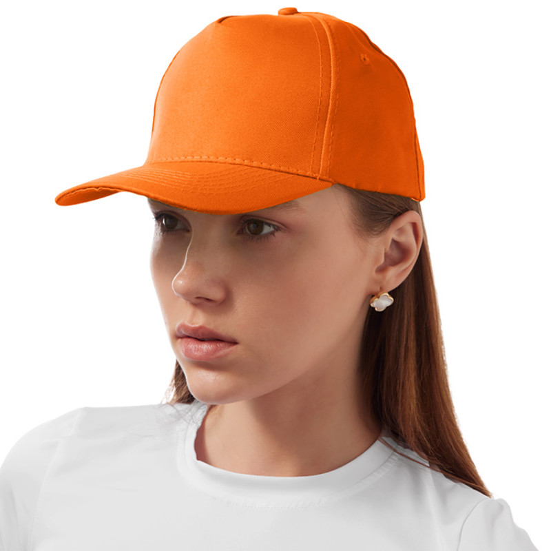 Бейсболка "Poly" 5-ти панельная 120 гр, оранжевый Бейсболка "Poly" 5-ти панельная 120 гр, оранжевый