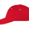 Бейсболка "New Castle" 6-ти панельная, красный/натуральный Бейсболка "New Castle" 6-ти панельная, красный/натуральный