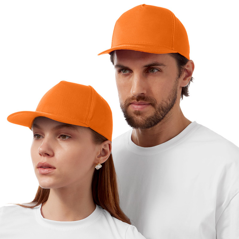Бейсболка "Mix" 5-ти панельная 180 гр, оранжевый