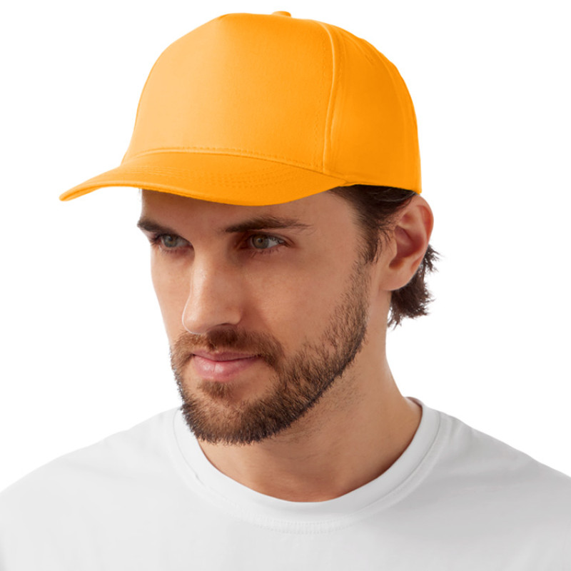 Бейсболка "Мемфис 230" 5-панельная, оранжевая