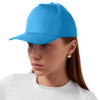 Бейсболка "Poly" 5-ти панельная 120 гр, голубой