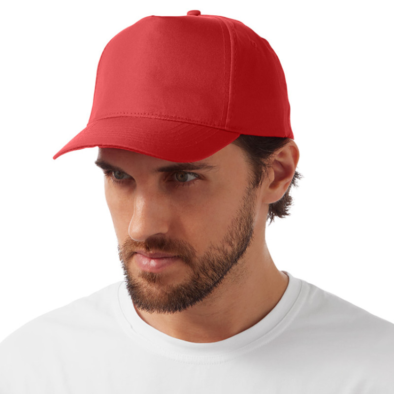 Бейсболка "Poly" 5-ти панельная 120 гр, красный Бейсболка "Poly" 5-ти панельная 120 гр, красный